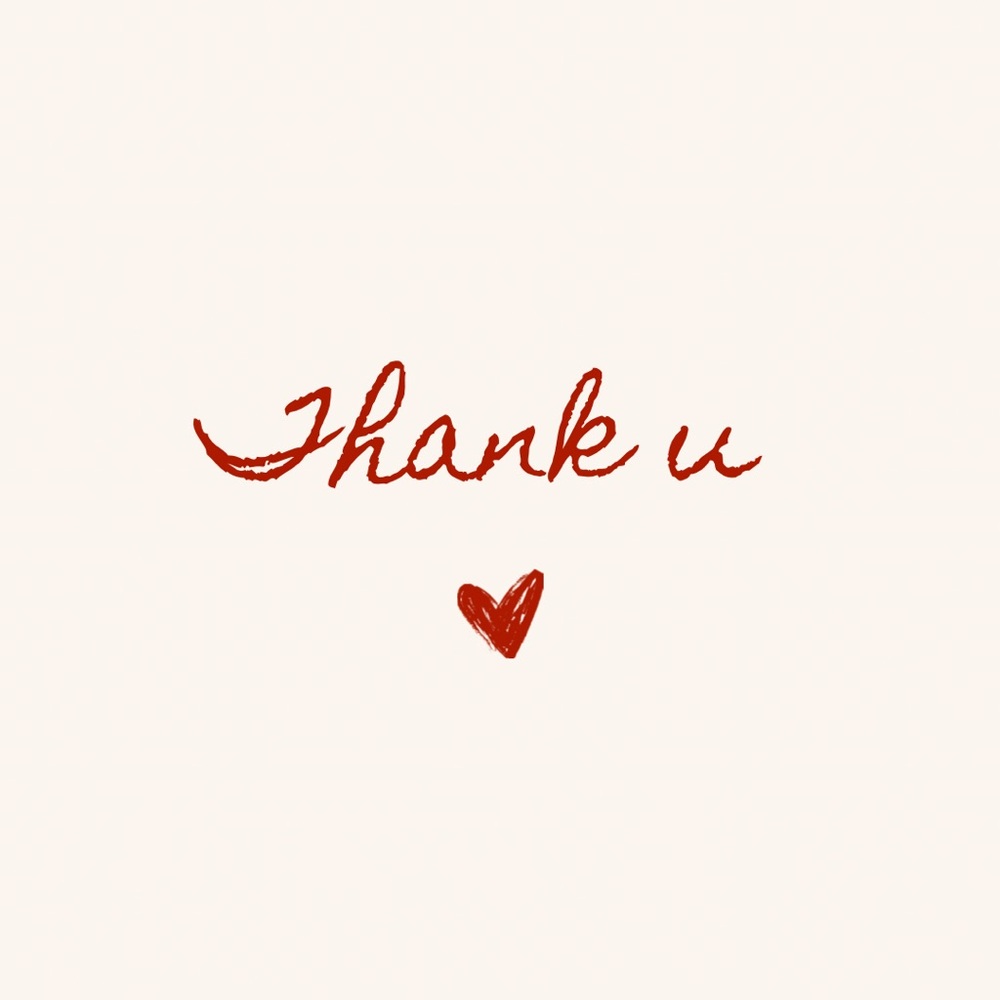 Red Thank You Wall Art